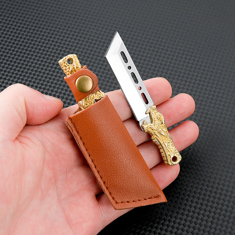 Brass Faucet Knife Mini-portable Small Straight Knife Sharp
