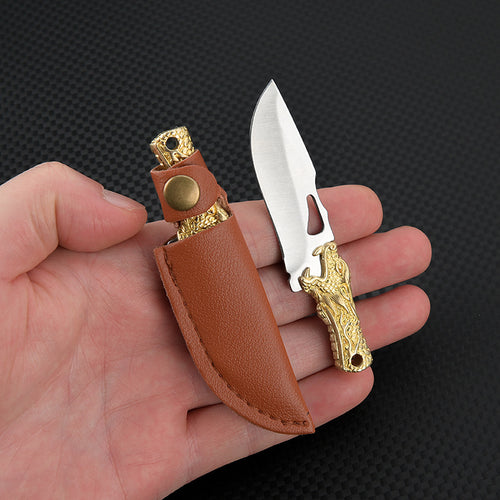 Brass Faucet Knife Mini-portable Small Straight Knife Sharp