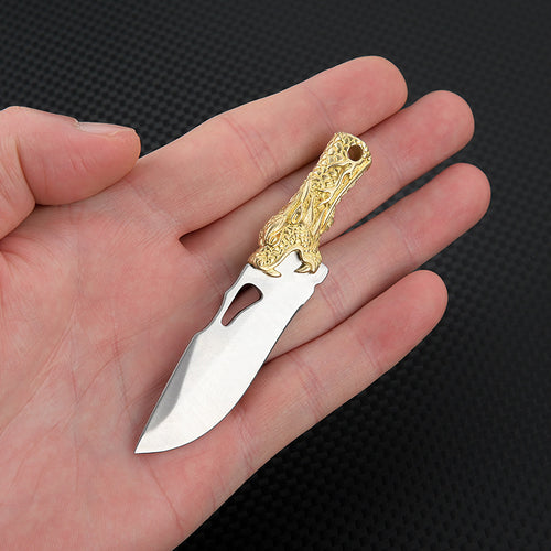 Brass Faucet Knife Mini-portable Small Straight Knife Sharp