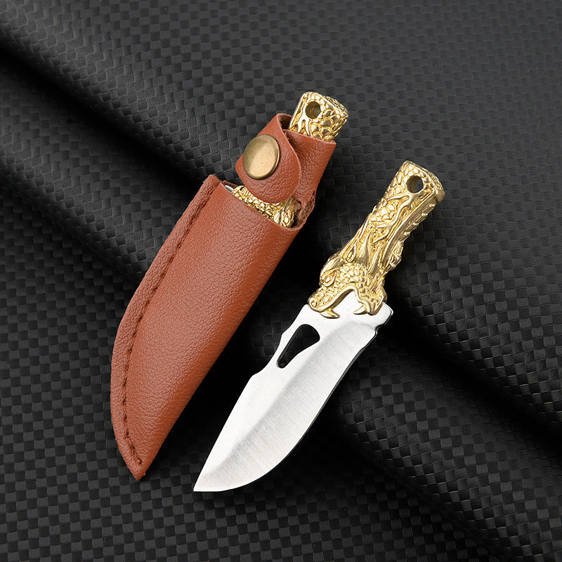 Brass Faucet Knife Mini-portable Small Straight Knife Sharp