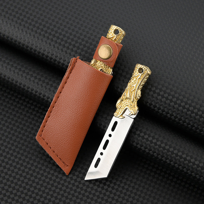 Brass Faucet Knife Mini-portable Small Straight Knife Sharp